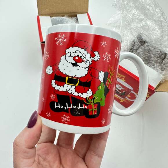 Brand NEW 1990s Christmas Mugs in Gift Box - Santa - Retro tacky - Picture 4 of 9